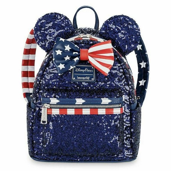 Disney Loungefly NWT Stars And Stripes Americana - Picture 1 of 3